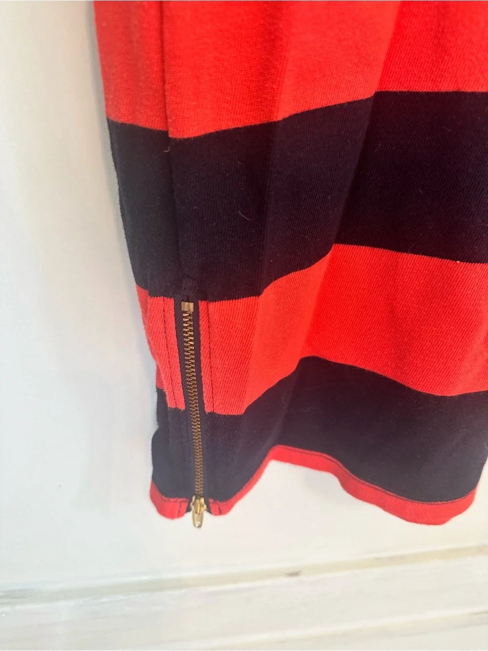 Crewcuts Striped Red and Navy Long Sleeve Dress